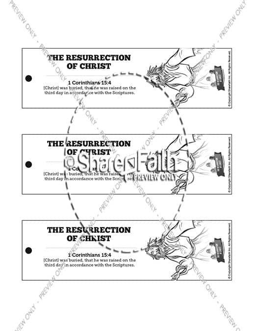 Jesus' Resurrection Bible Bookmarks