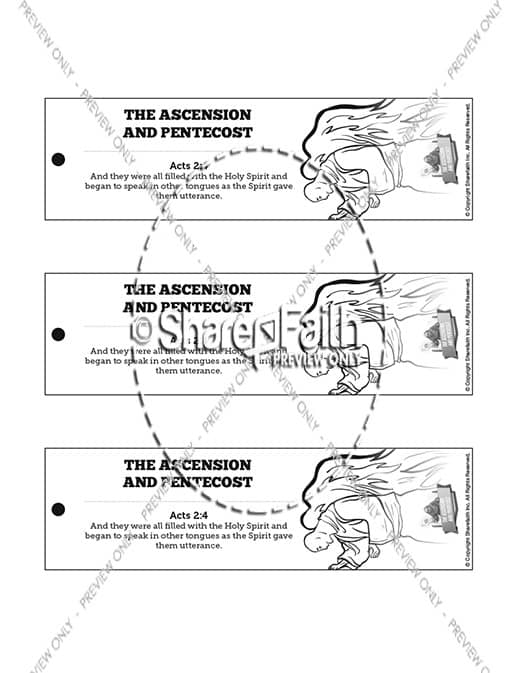The Ascension and Pentecost Bible Bookmarks