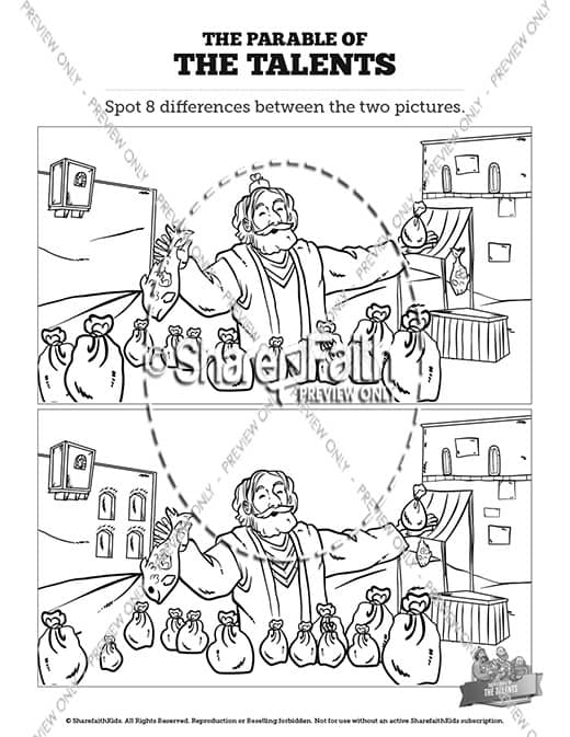 The Parable of the Talents Kids Spot The Difference