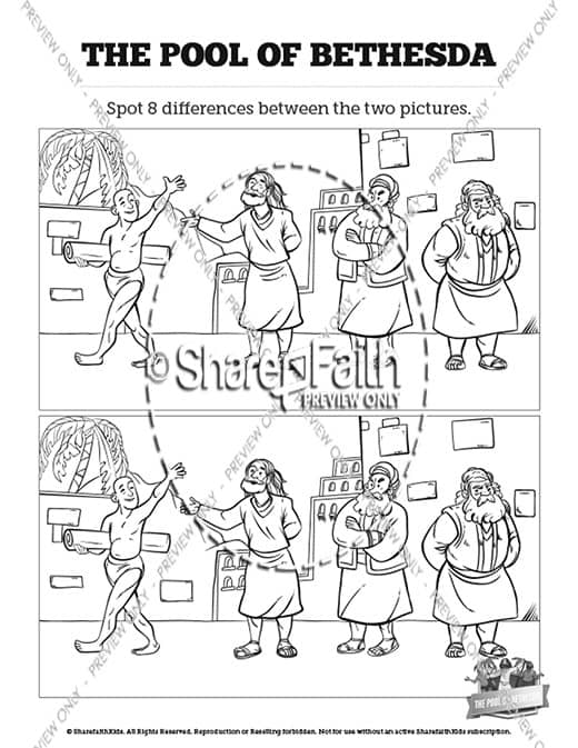 John 5 Pool of Bethesda Kids Spot The Difference