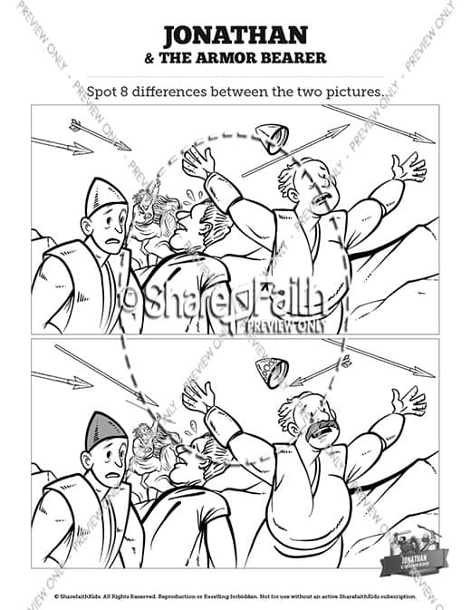 Jonathan And His Armor Bearer Kids Spot The Difference