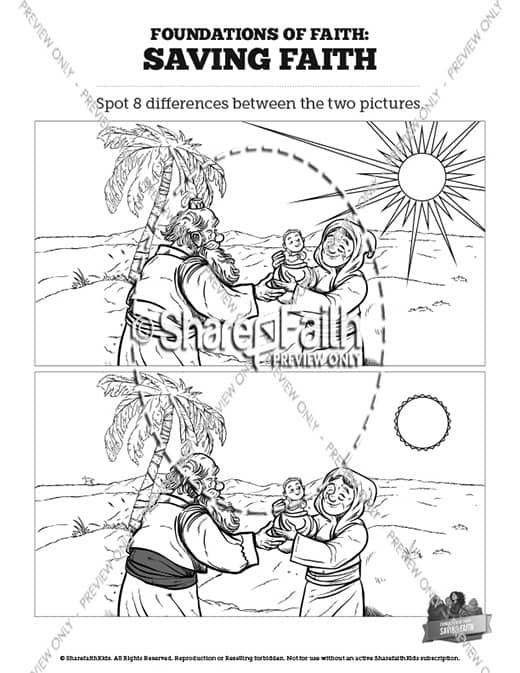 Hebrews 11 Saving Faith Kids Spot The Difference
