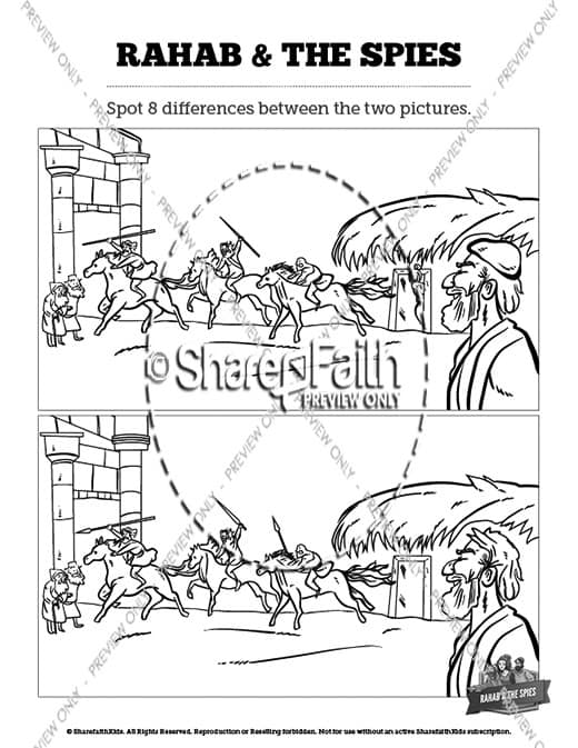 Joshua 2 The Story of Rahab Spot The Difference