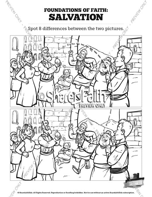 Matthew 7 Plan of Salvation Kids Spot The Difference