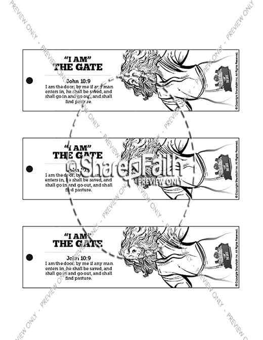 John 10 I am the Door Bible Bookmarks