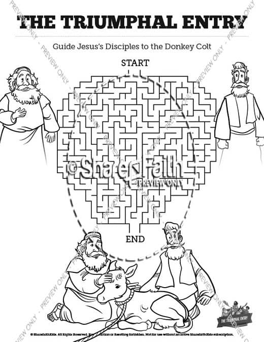 Luke 19 The Triumphal Entry Bible Mazes