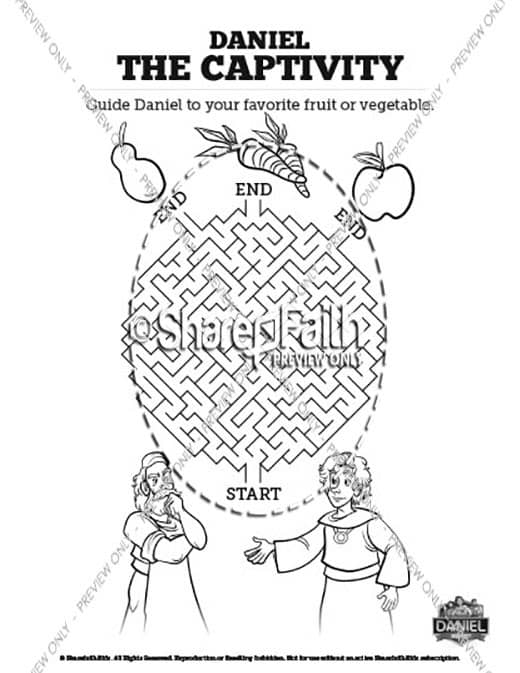 Daniel 1 The Captivity Bible Mazes