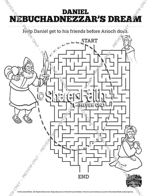 Daniel 2 Nebuchadnezzar's Dream Bible Mazes