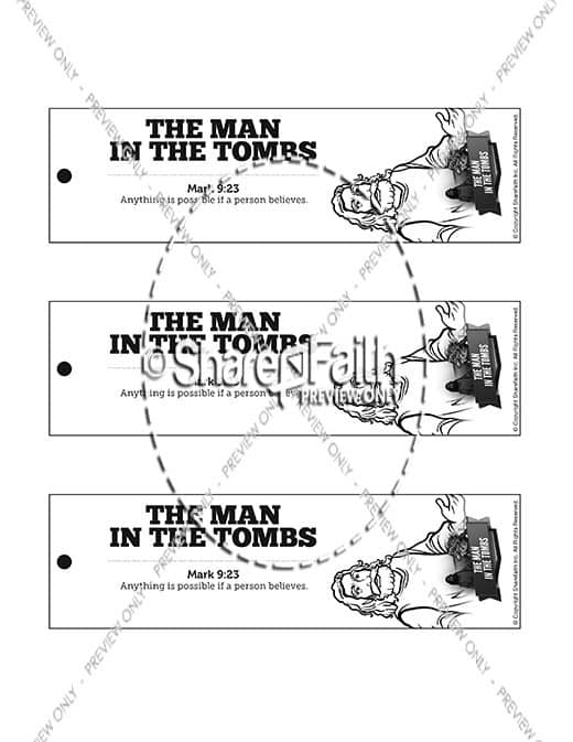 Luke 8 The Man in the Tombs Bible Bookmarks