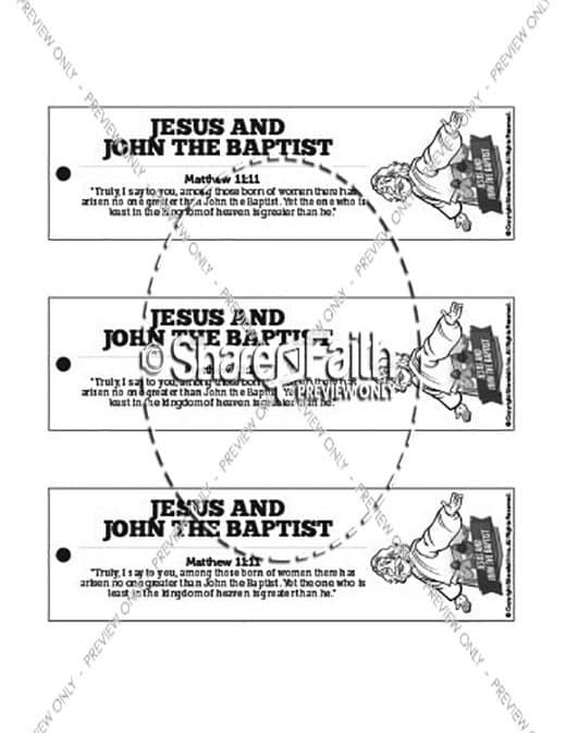 Matthew 11 Jesus and John the Baptist Bible Bookmarks
