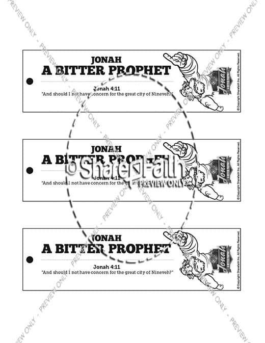Jonah 4 A Bitter Prophet Bible Bookmarks
