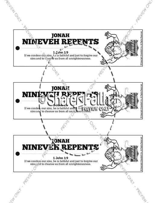 Jonah 3 Nineveh Repents Bible Bookmarks
