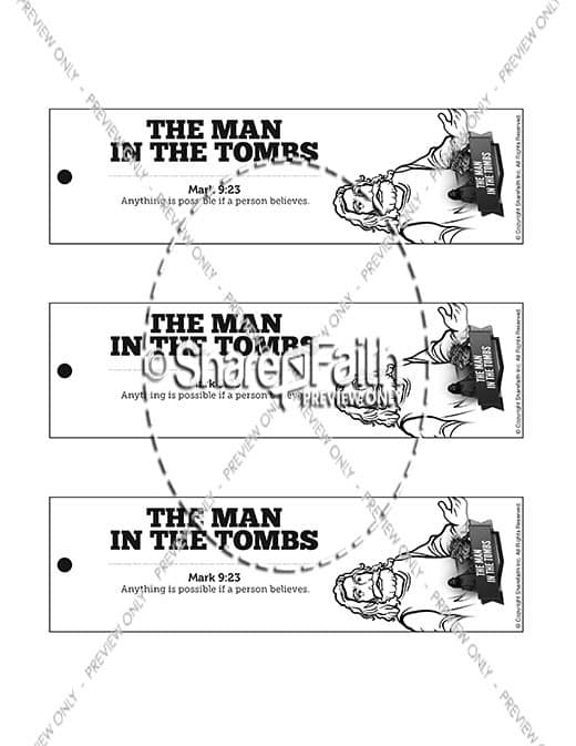 Luke 8 The Man in the Tombs Bible Bookmarks