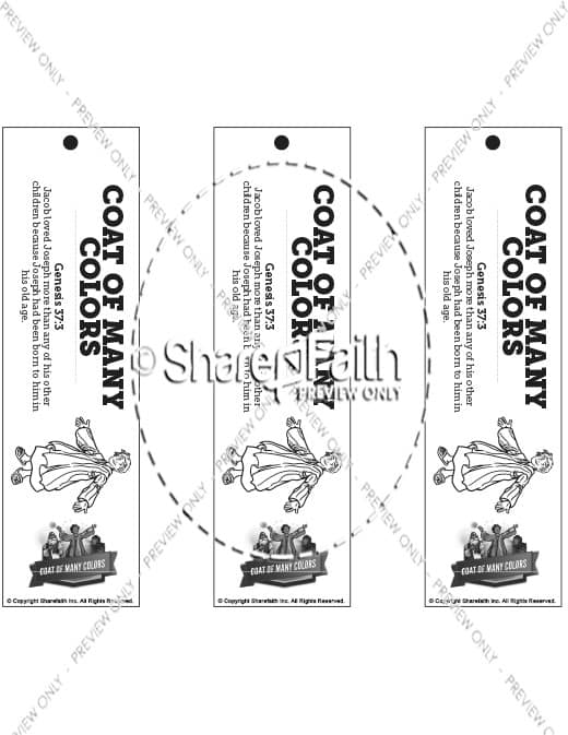 Genesis 37 Coat of Many Colors: Bookmarks