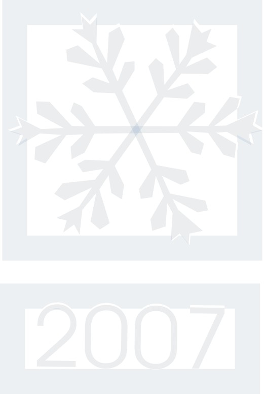 Pastel Snowflake with 2007