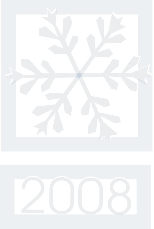 Pastel Snowflake with 2008