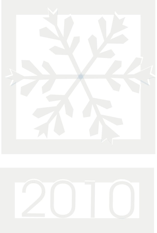 Pastel Snowflake with 2010