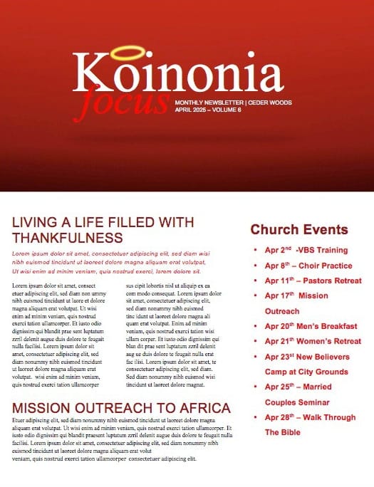 Heaven and Hell Church Newsletter