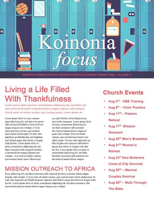 Get Ready for Back to School Church Newsletter Template