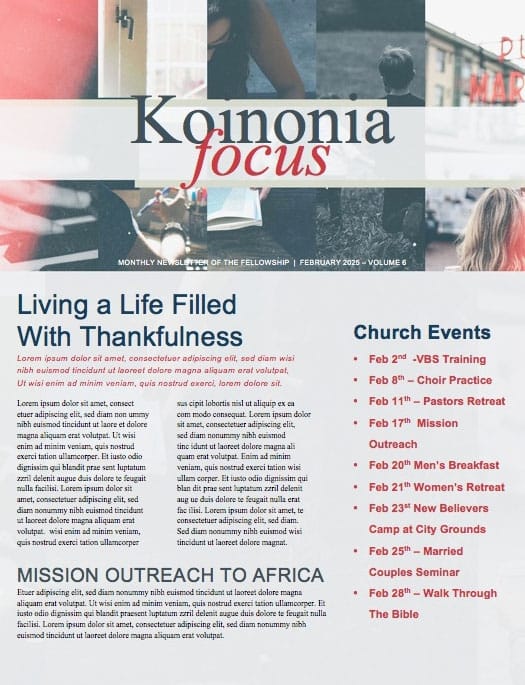 Do Everything In Love Church Newsletter