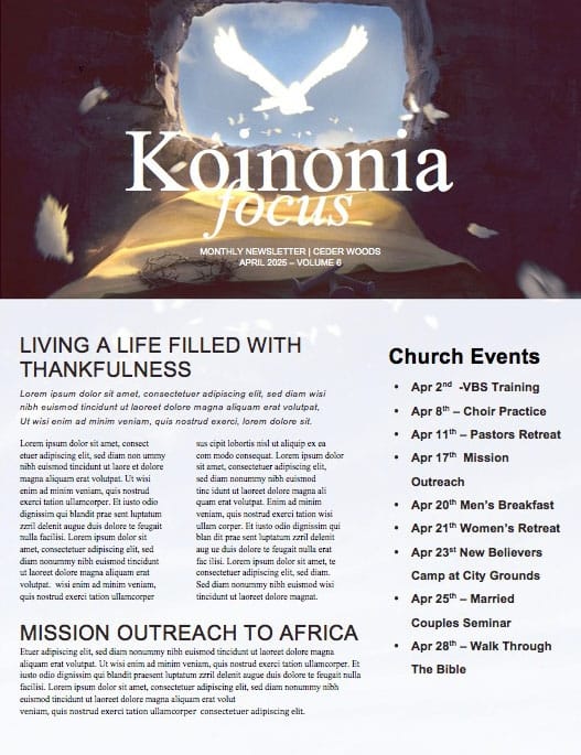 Risen Savior Easter Newsletter