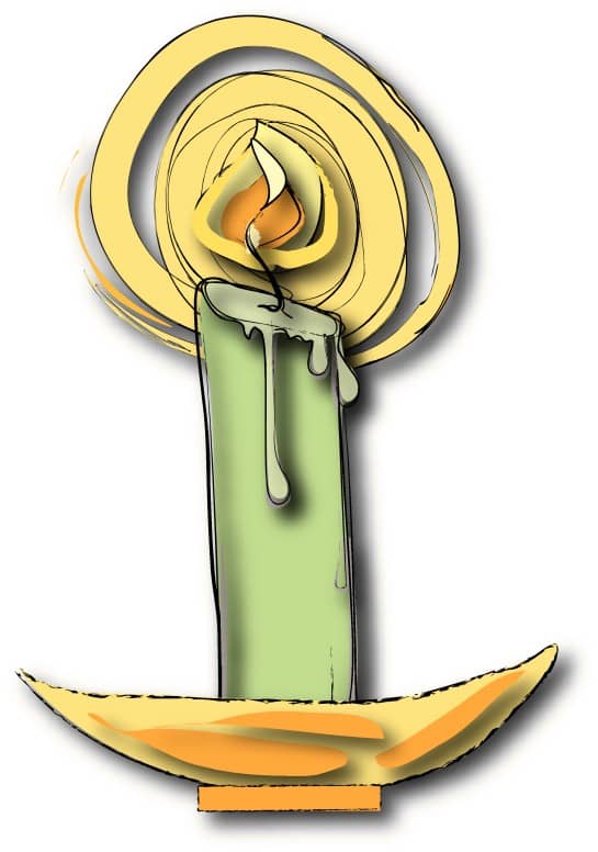 Abstract Candle Graphic