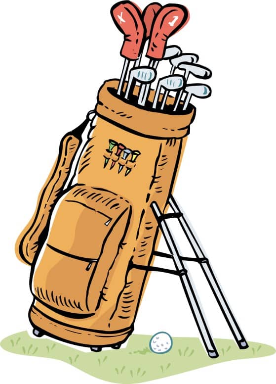 Golf Clubs and Bag