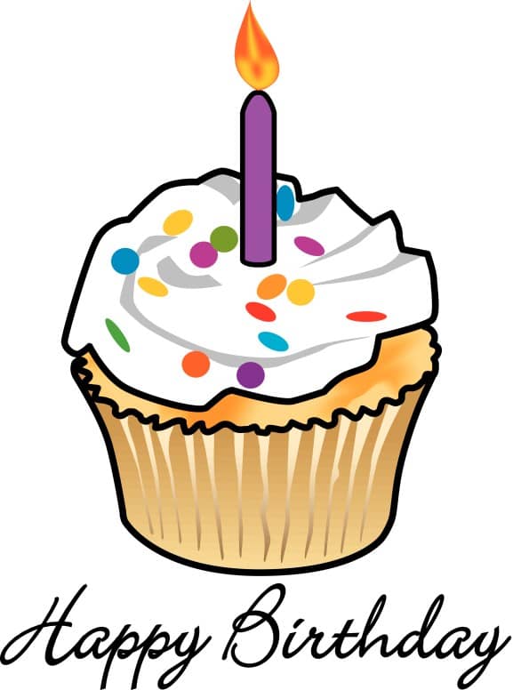 Birthday Cupcake with Candle
