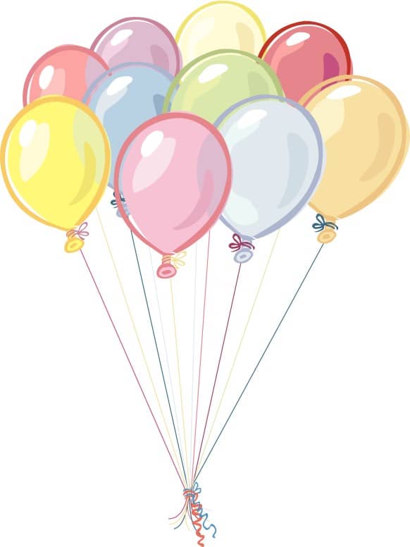 Birthday Balloons Clipart