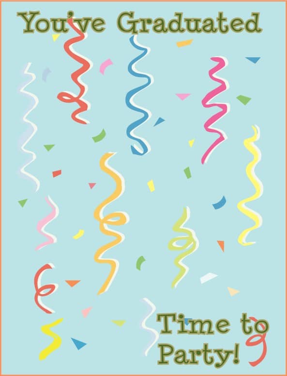 Graduation Party with Streamers