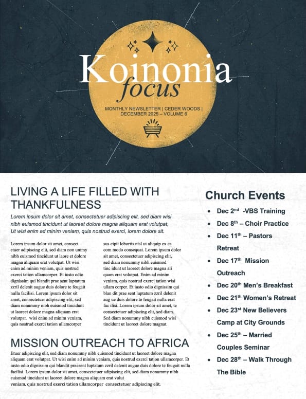 Light of the World Newsletter