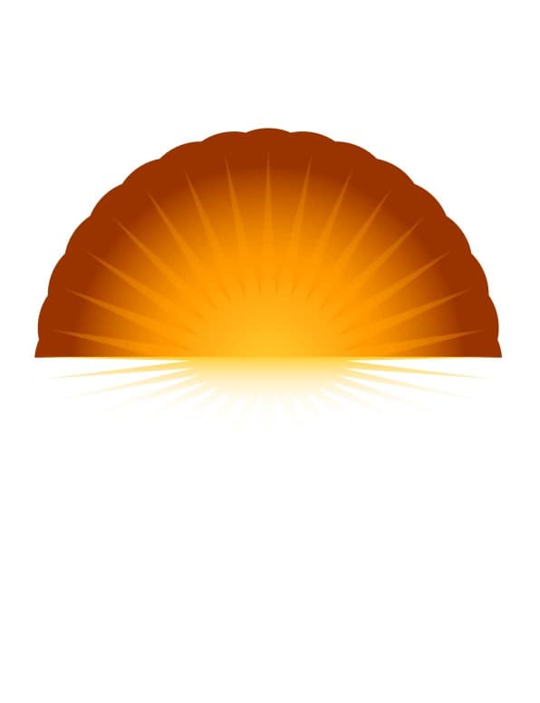 Red and Orange Rising Sun
