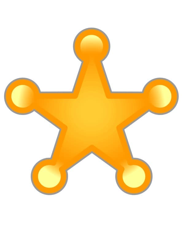 Gold Sheriff's Star
