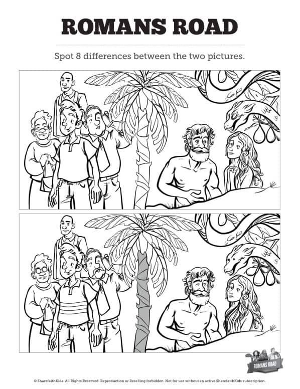Romans Road Kids Spot the Difference