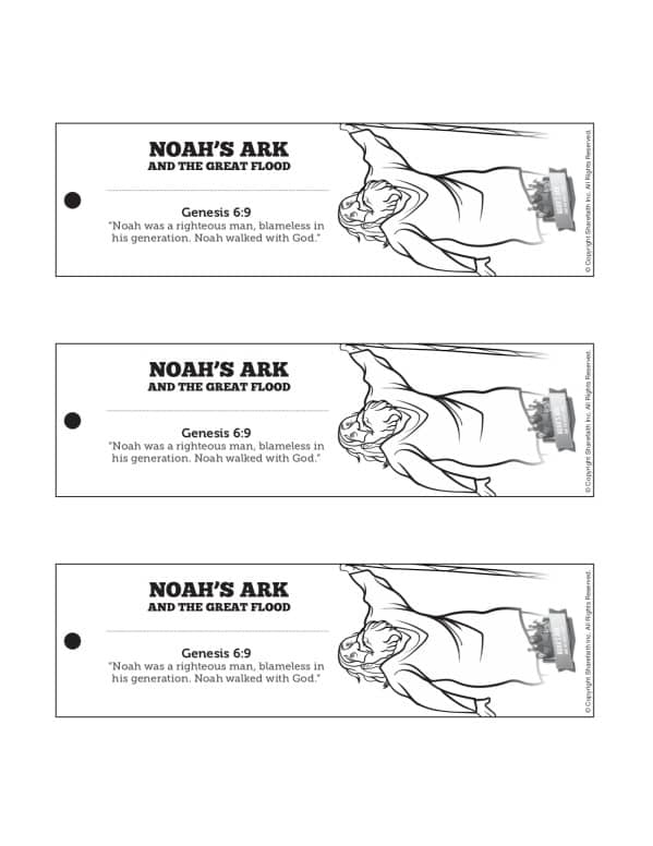 Noah's Ark Bible Bookmarks