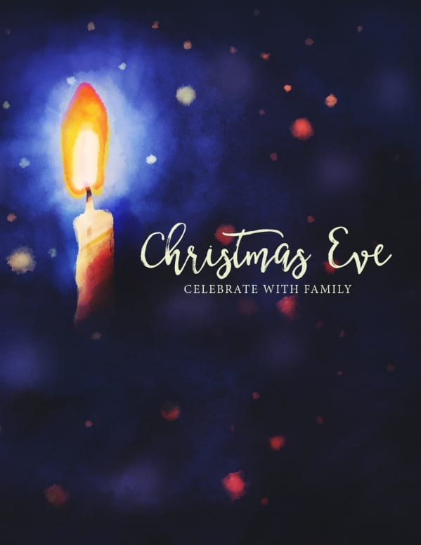 Christmas Eve Service Candle Flyer