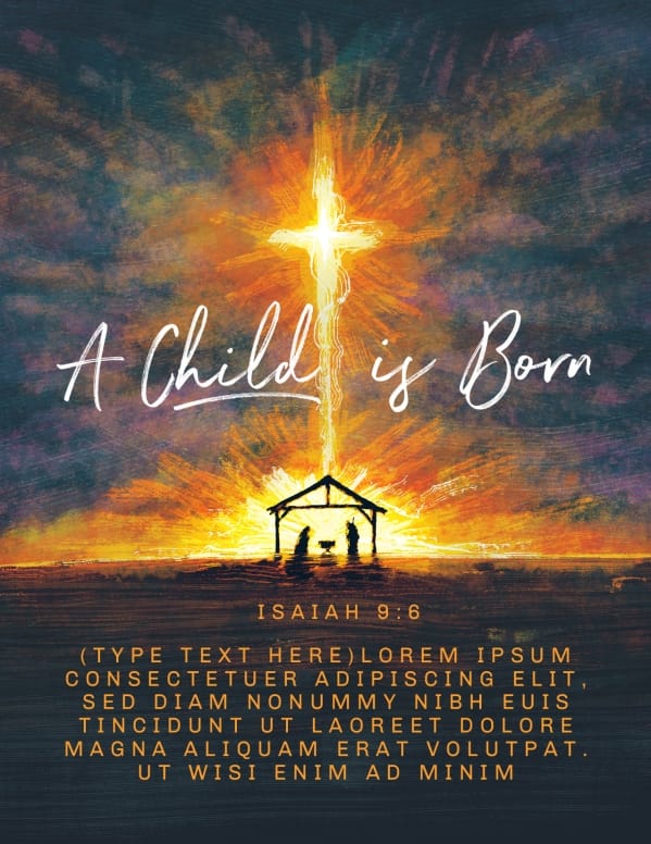 A Child Is Born Christmas Flyer