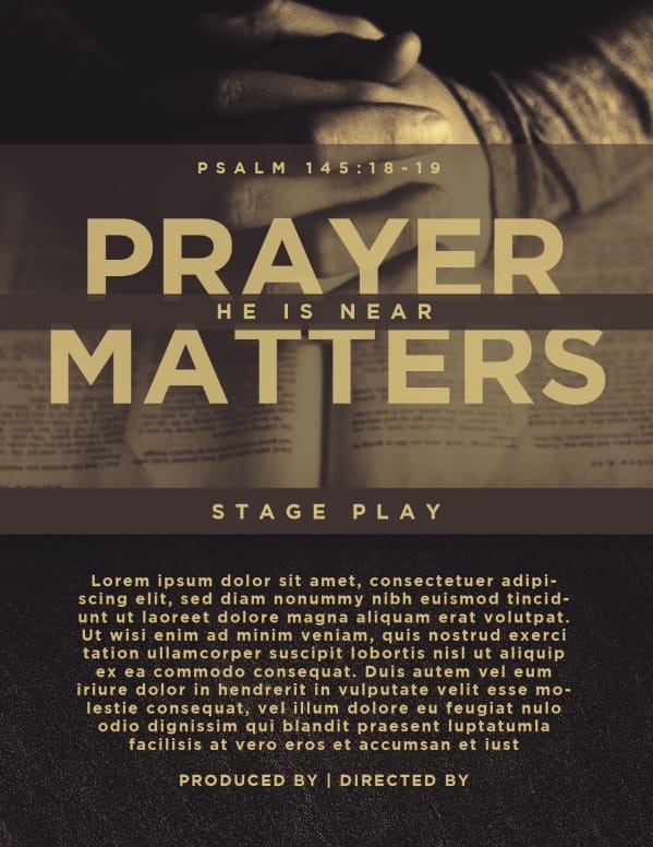 Scripture On Praying Church Flyer