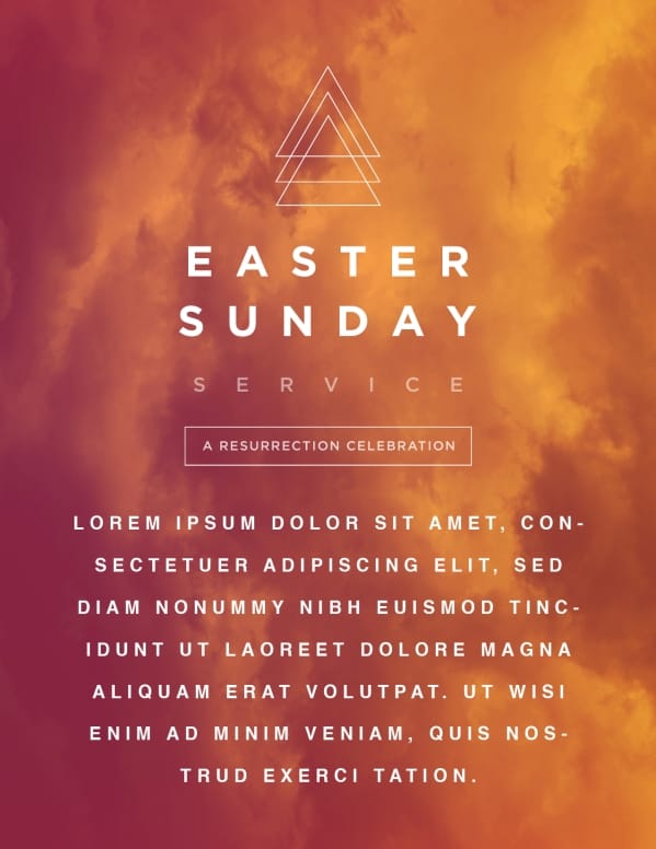 Easter Sunday Service Church Flyer