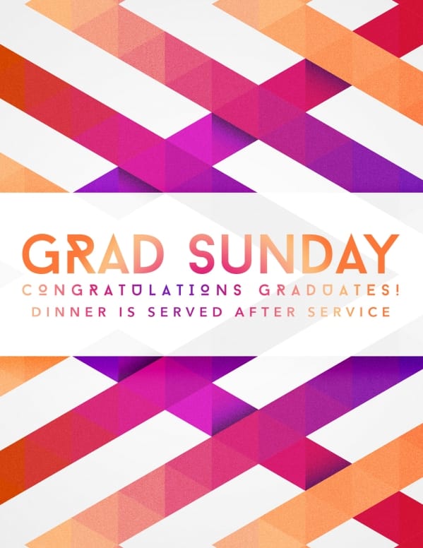 Graduation Sunday Church Flyer Template