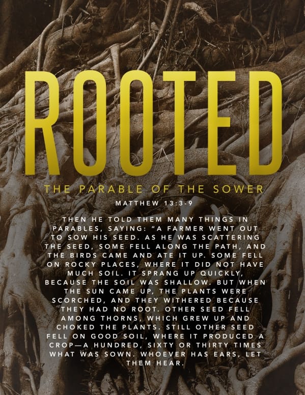 Rooted Parable Of The Sower Church Flyer