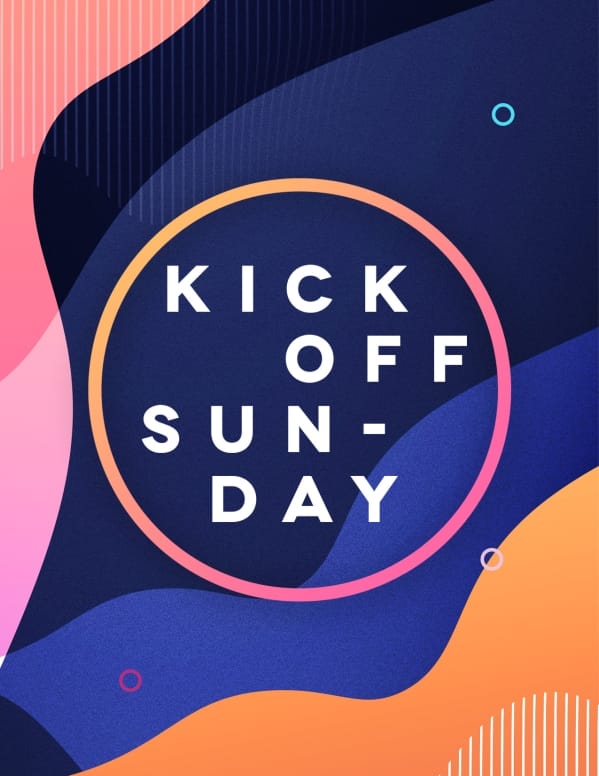 Fall Kick Off Church Flyer Template