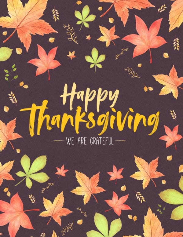 Happy Thanksgiving Holiday Flyer Template
