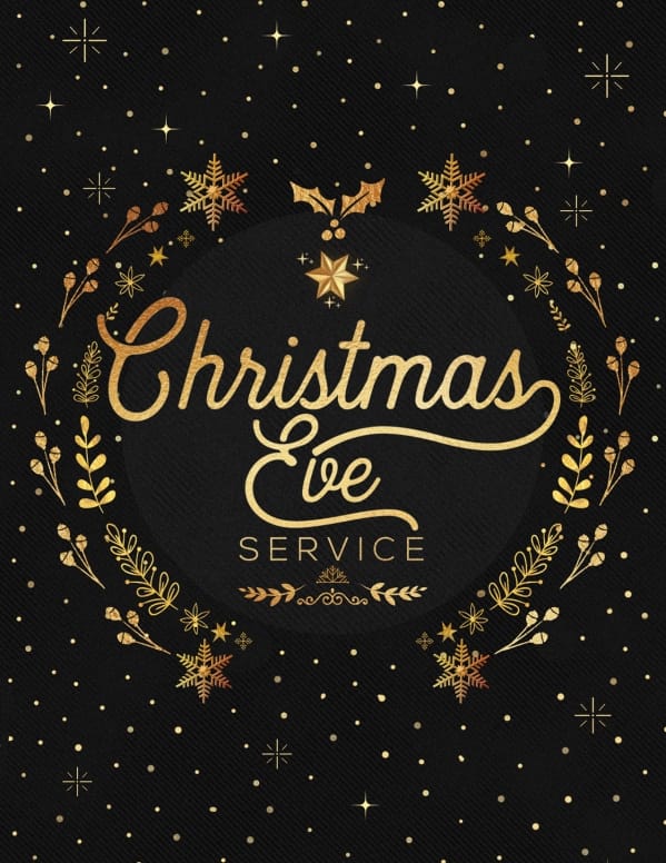 Christmas Eve Service Flyer Template