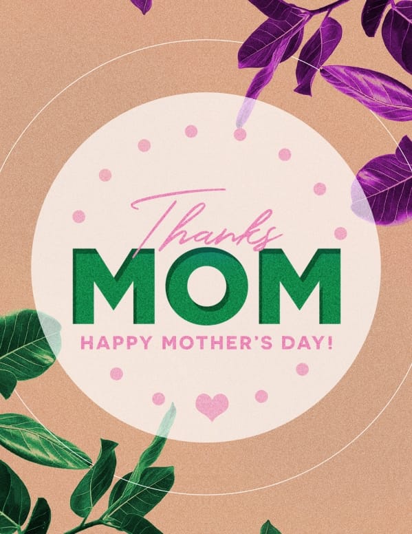Thanks Mom Mother's Day Service Flyer