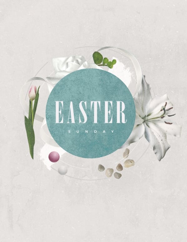 Easter Sunday Lily Church Flyer