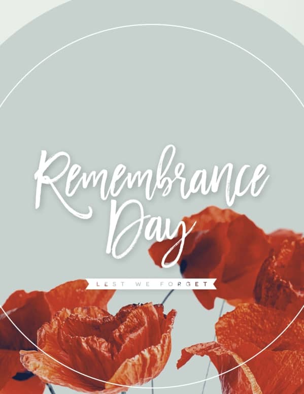 Remembrance Day Poppies Church Flyer