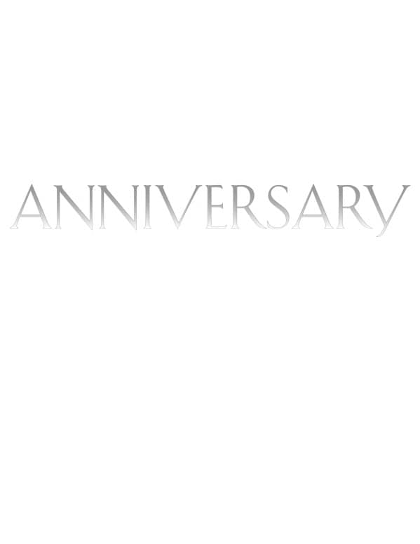 Elegant Faded Word Anniversary