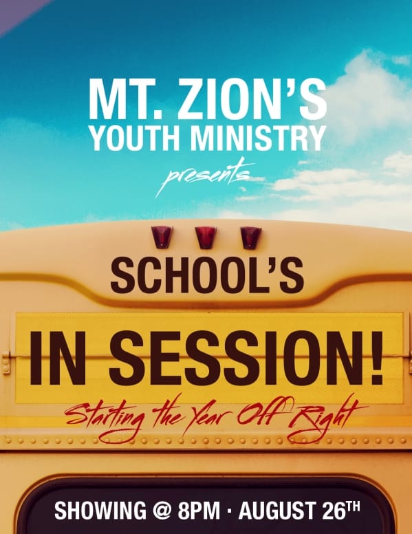 Back to School Bus Church Flyer Template