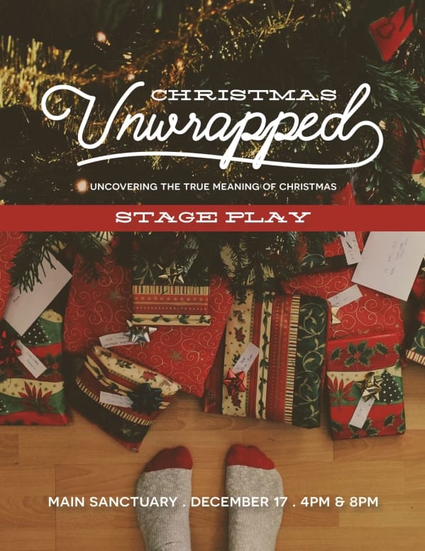 Christmas Unwrapped Church Flyer